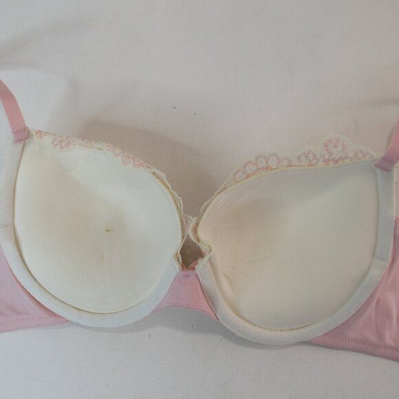 2 Women's Maidenform Underwire Push Up Lace Demi Bra Size 34B Lavender/Pink - Picture 10 of 13